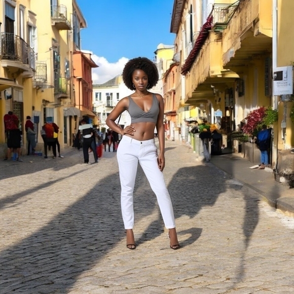 Women's Jeans White Cotton Jeans Ann Taylor LOFT Modern Skinny Jeans - Picture 1 of 6